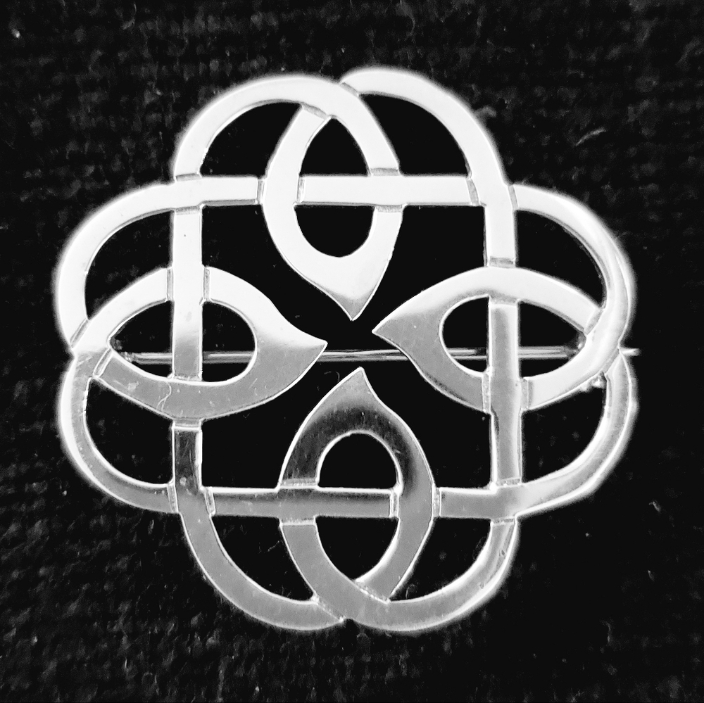 STERLING Silver Celtic Brooch Irish Book of Kells inspiration Declan Killen DS